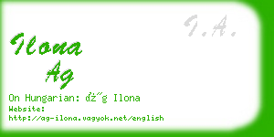 ilona ag business card